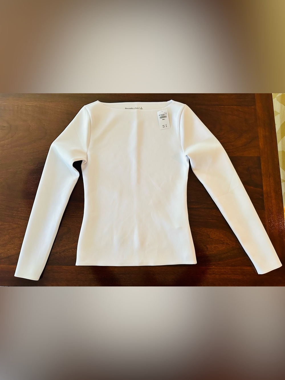 Abercrombie Fitch NWT White Top Structured Bodycon Minimalist Closet Staple